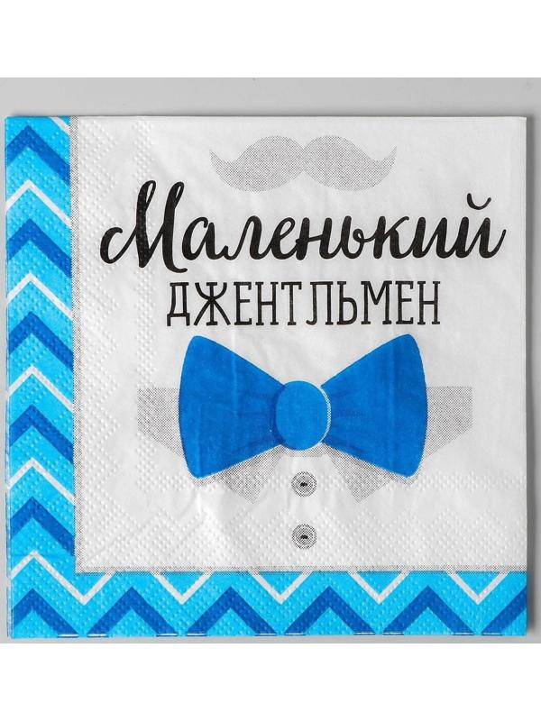 Cалфетки «Маленький джентльмен», 25х25 см, набор 20 шт.