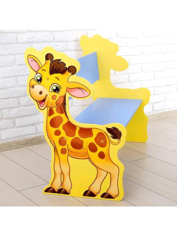 Скамейка детская «Жираф», цвет голубой и жёлтый