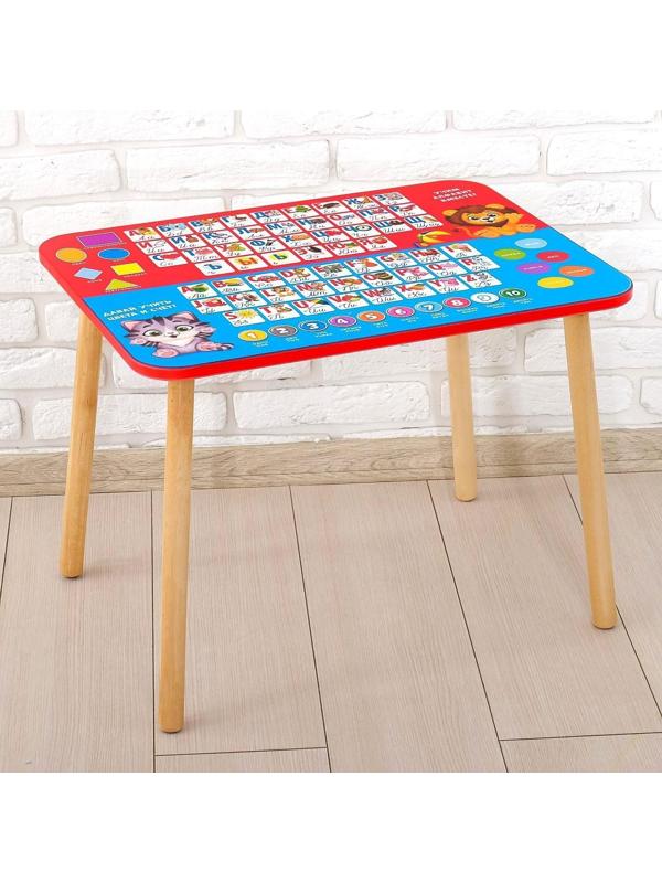 Стол с деревянными ножками «Алфавит 1»