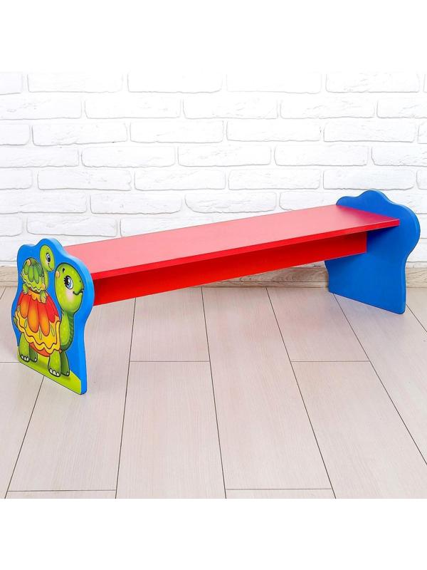 Скамейка детская «Черепаха», цвет красный и синий