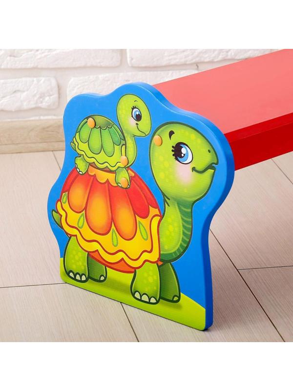 Скамейка детская «Черепаха», цвет красный и синий