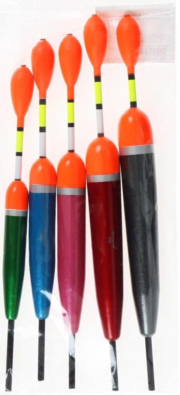 Набор поплавков, вес 8, 10, 15, 20, 25 г, набор 5 шт.