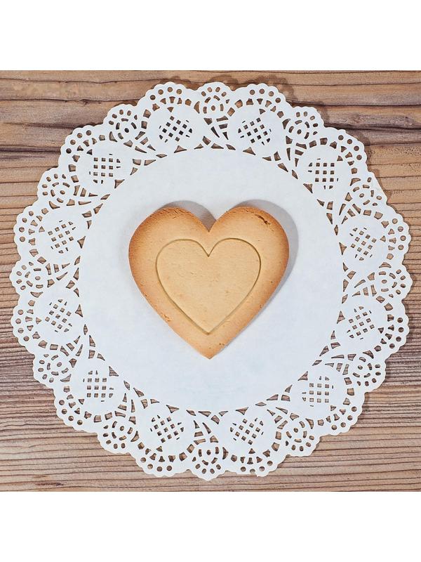 Форма для вырезки теста «Сердце», 6,3×6,6×1,5 см, цвет красный