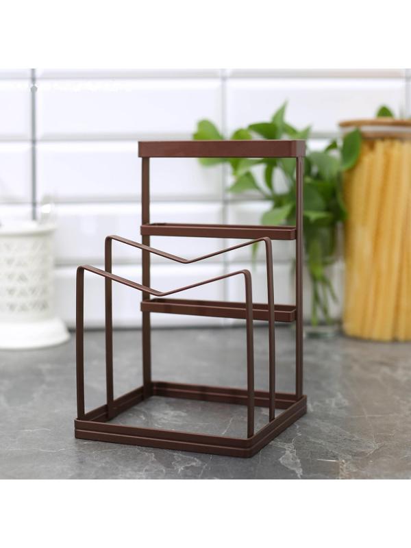 Подставка для ножей и разделочных досок Доляна «Лофт», 13,5×12,5×21,5 см, цвет коричневый