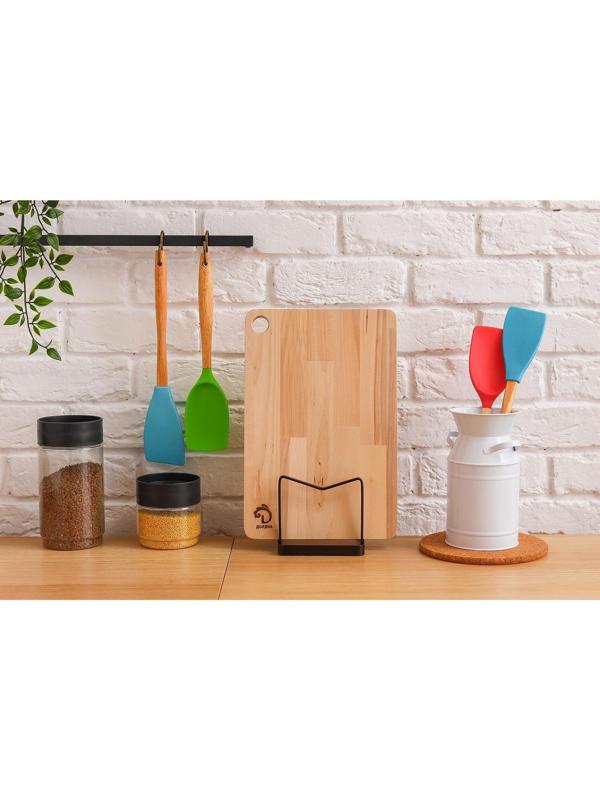 Подставка для ножей и разделочных досок Доляна «Лофт», 13,5×12,5×21,5 см, цвет коричневый
