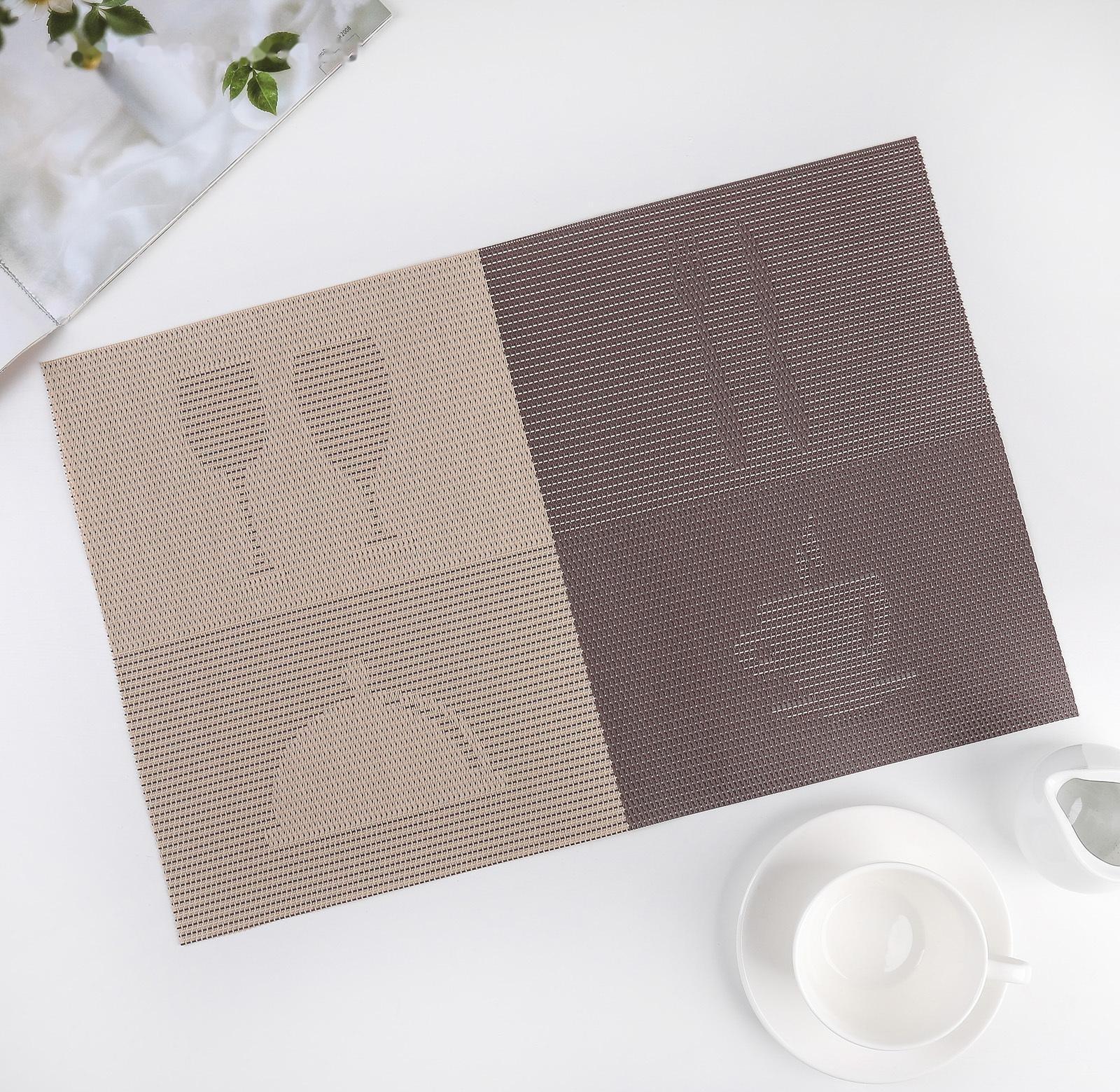 Салфетка сервировочная на стол «Ресторан», 40×30 см, цвет коричневый