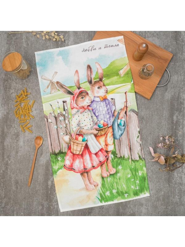 Полотенце пасхальное Этель «Любви и тепла» 40х73 см, 100% хл, саржа 190 гр/м2