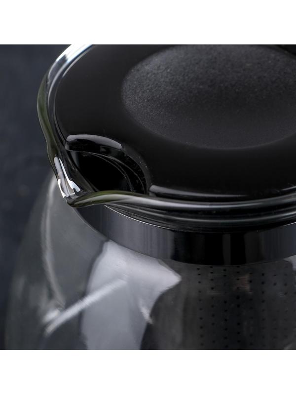 Чайник стеклянный заварочный «Джулиан», 700 мл, с металлическим ситом, цвет МИКС