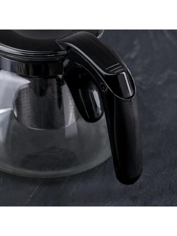 Чайник стеклянный заварочный «Джулиан», 700 мл, с металлическим ситом, цвет МИКС