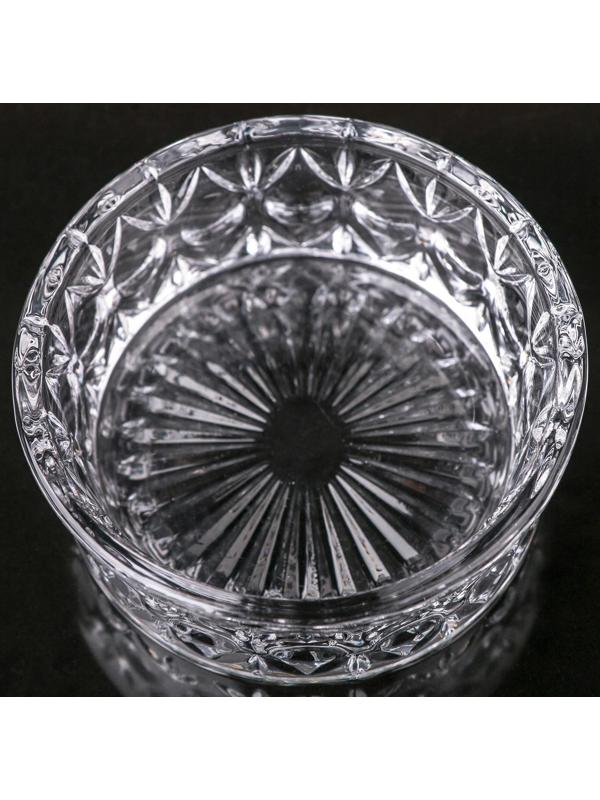 Сахарница стеклянная «Круги», 250 мл, 10,5×10,5 см, с крышкой