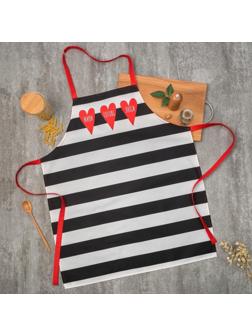 Фартук «Этель: Живи.Готовь:.Люби.» 70х60 см, 100% хлопок, саржа 190 гр/м²