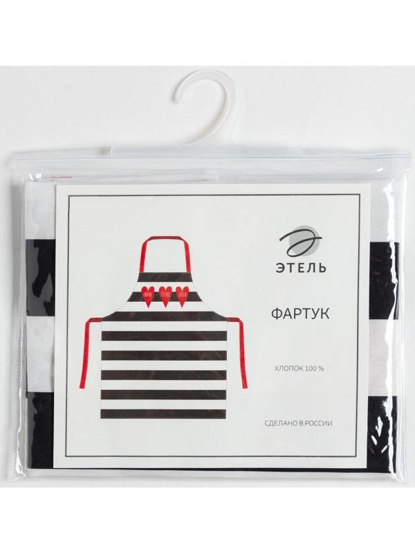 Фартук «Этель: Живи.Готовь:.Люби.» 70х60 см, 100% хлопок, саржа 190 гр/м²