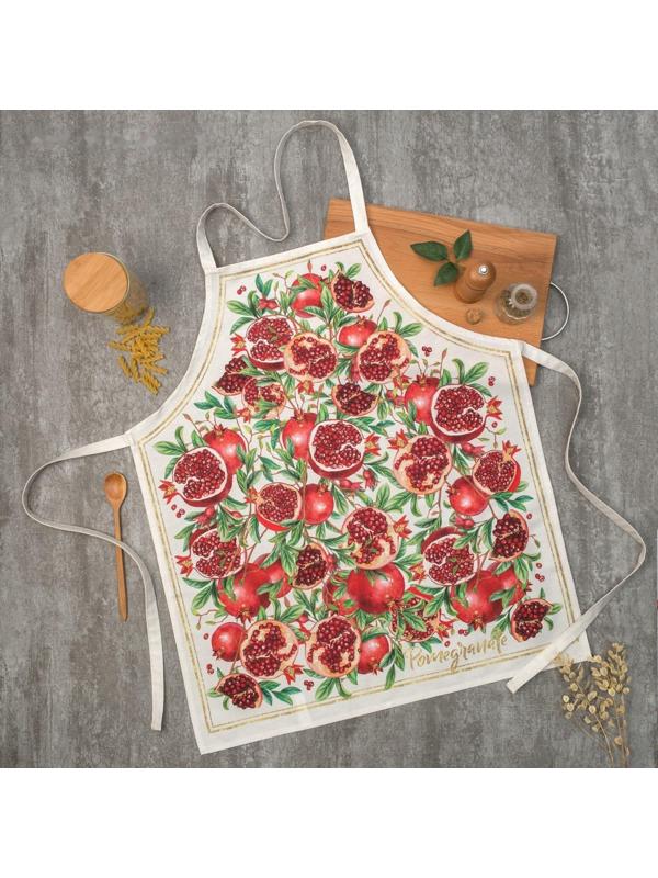 Фартук «Этель: Гранаты» 70х60 см, 100% хлопок, саржа 190 гр/м²