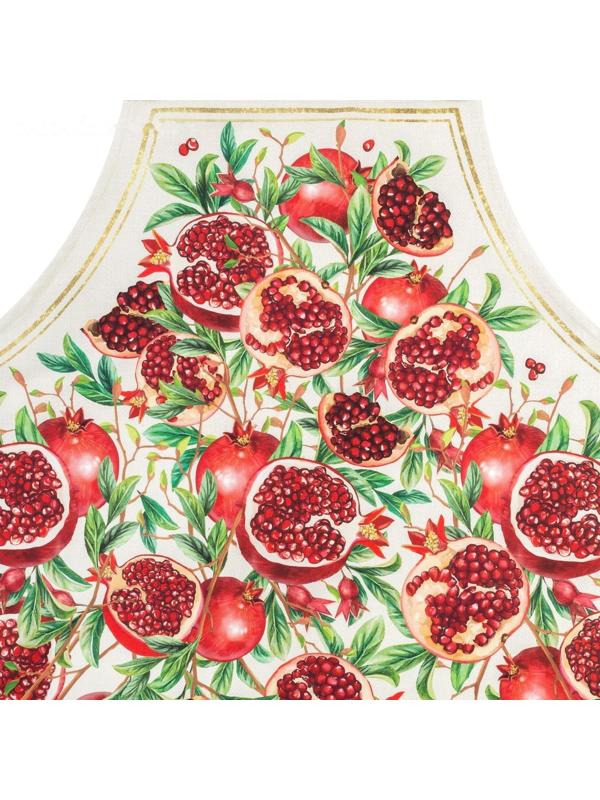 Фартук «Этель: Гранаты» 70х60 см, 100% хлопок, саржа 190 гр/м²