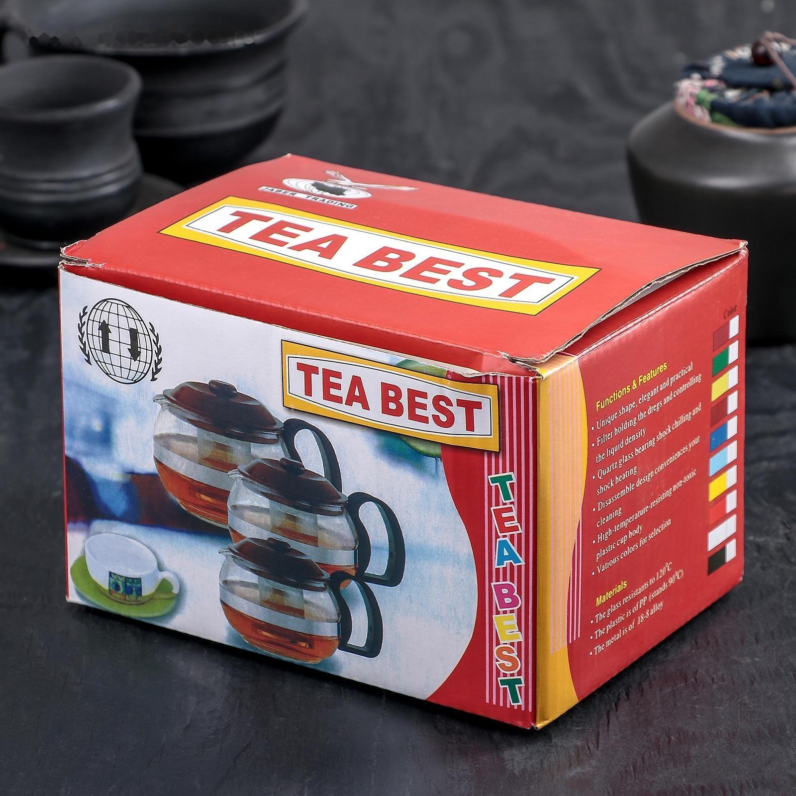 Чайник стеклянный заварочный «Бруно», 750 л, 16×11,5×13 см, с металлическим ситом, цвет коричневый