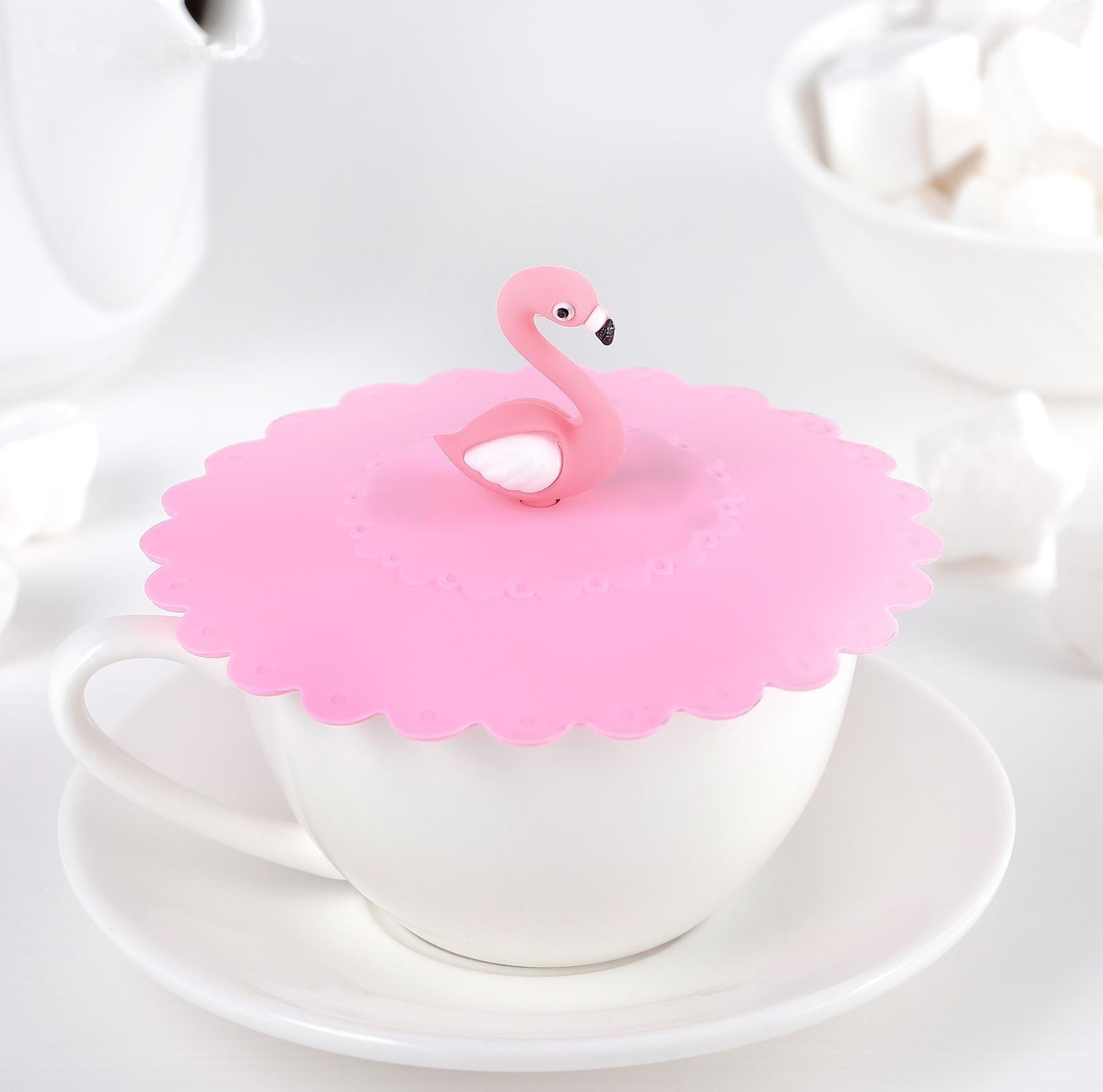 Крышка-непроливайка силиконовая Доляна «Фламинго», d=11 см, цвет МИКС