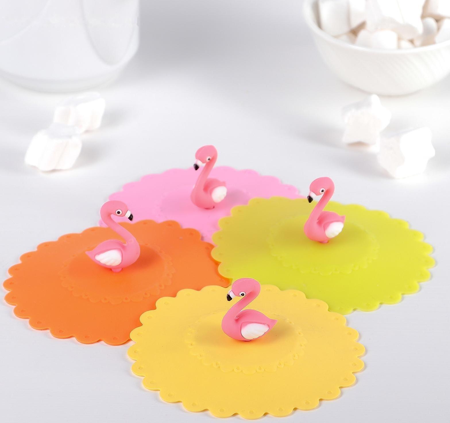 Крышка-непроливайка силиконовая Доляна «Фламинго», d=11 см, цвет МИКС