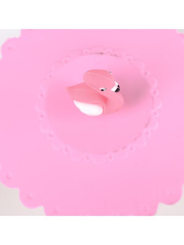 Крышка-непроливайка силиконовая Доляна «Фламинго», d=11 см, цвет МИКС