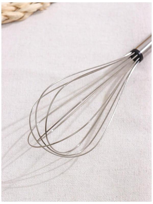 Венчик для взбивания Доляна «Помощник», 24 см, цвет серебристый