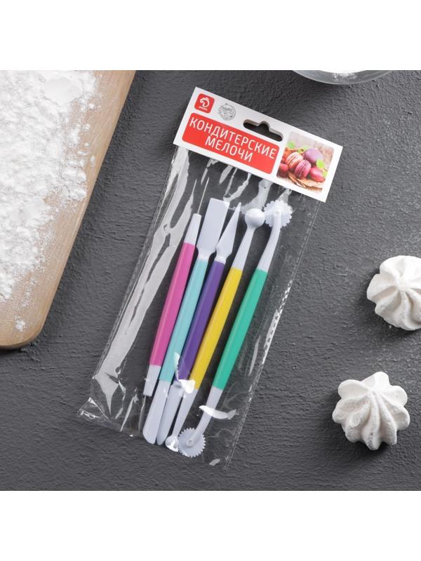 Набор для моделирования кондитерских украшений Доляна, 5 шт