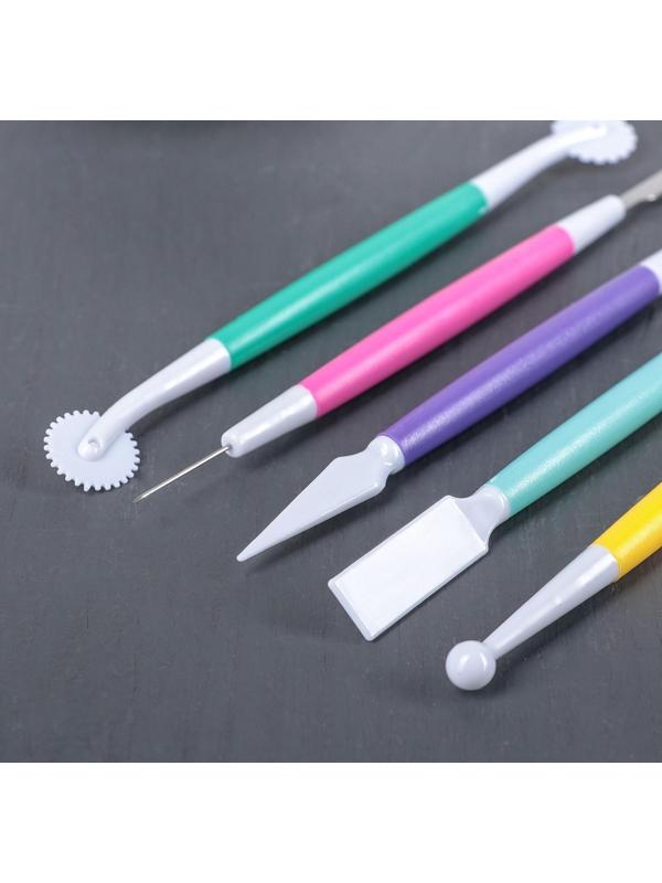 Набор для моделирования кондитерских украшений Доляна, 5 шт