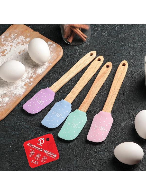 Лопатка Доляна Yum, 20 см, с декором, цвет МИКС