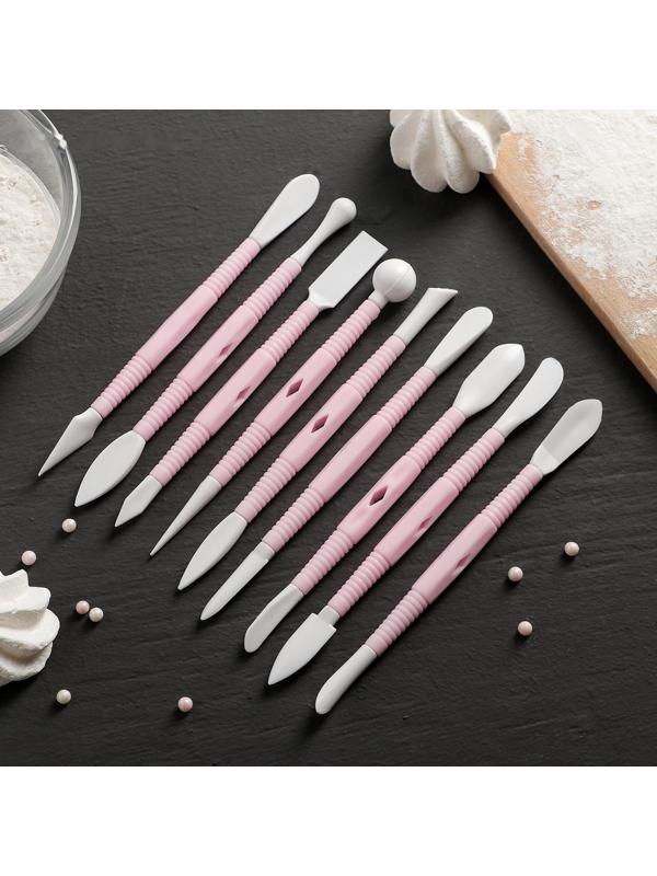 Набор для моделирования кондитерских украшений Доляна, 9 шт, цвет МИКС