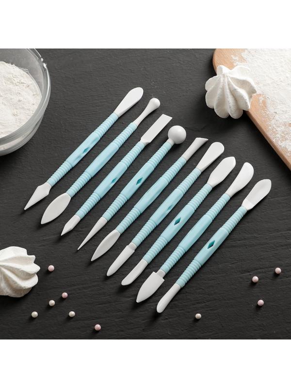 Набор для моделирования кондитерских украшений Доляна, 9 шт, цвет МИКС