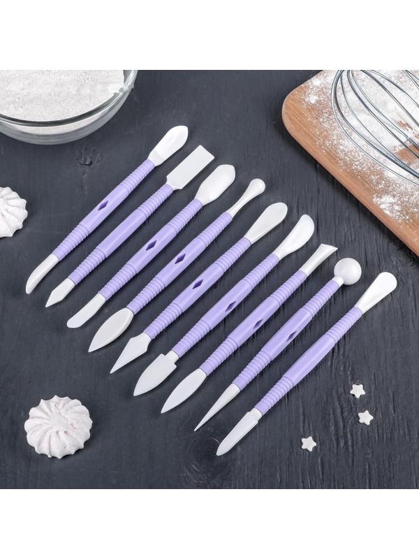 Набор для моделирования кондитерских украшений Доляна, 9 шт, цвет МИКС