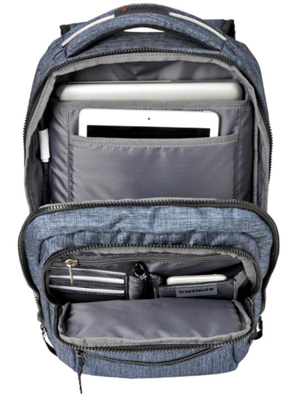 Рюкзак молодёжный Wenger, 41 х 26 х 19 см, 14 л, эргономичная спинка, синий