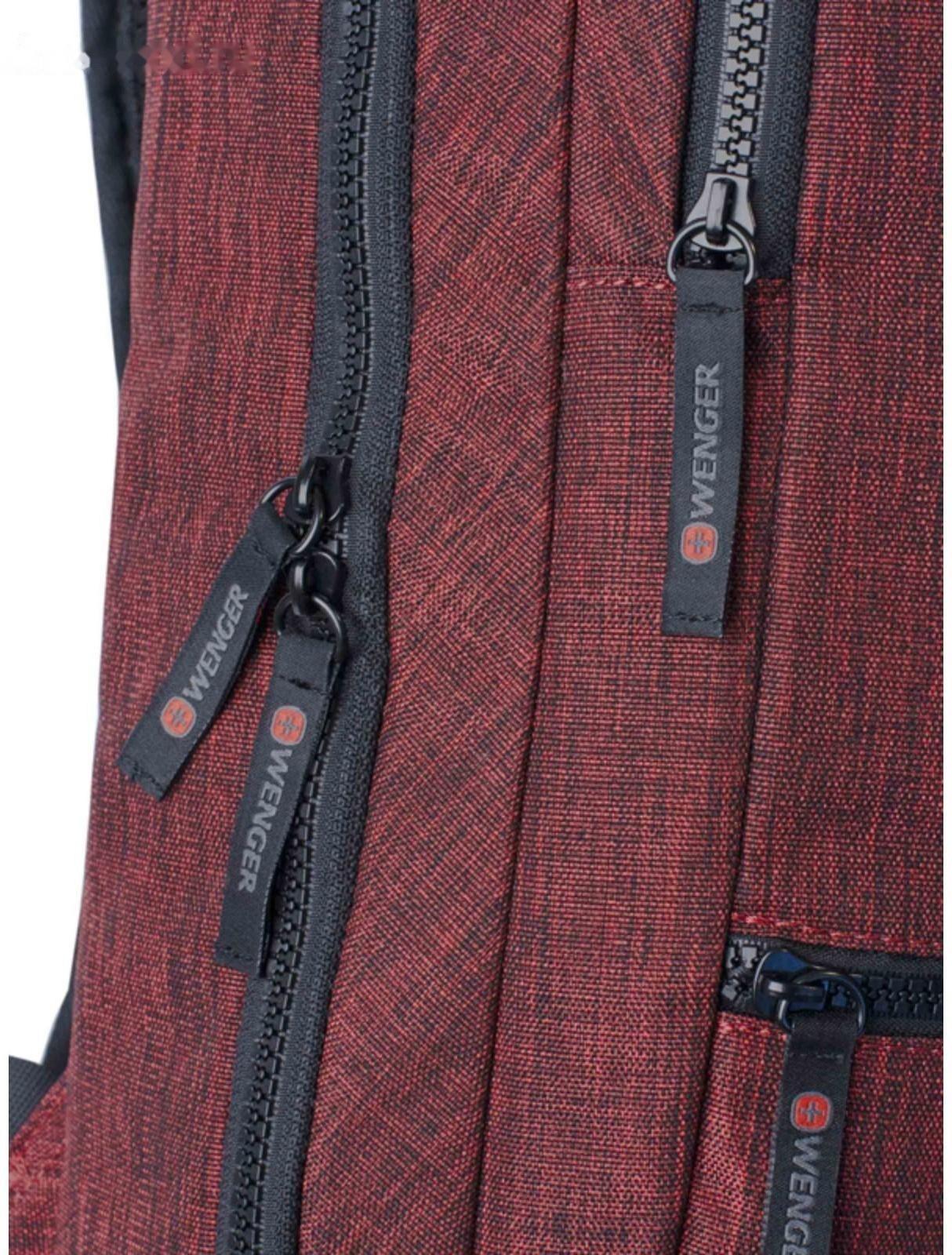 Рюкзак молодёжный Wenger, 41 х 26 х 19 см, 14л, эргономичная спинка, бордовый