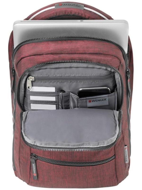 Рюкзак молодёжный Wenger, 41 х 26 х 19 см, 14л, эргономичная спинка, бордовый