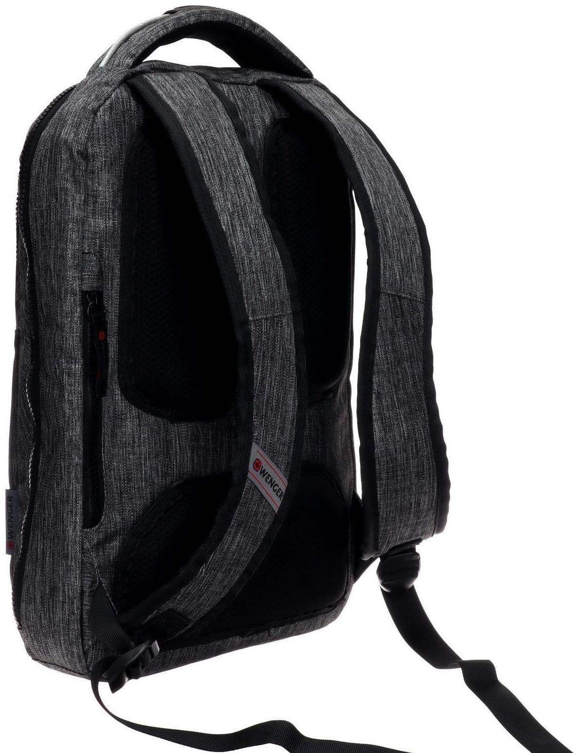 Рюкзак молодёжный Wenger, 41 х 26 х 19 см, 14 л, эргономичная спинка, тёмно-серый