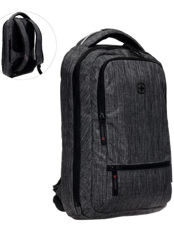 Рюкзак молодёжный Wenger, 41 х 26 х 19 см, 14 л, эргономичная спинка, тёмно-серый