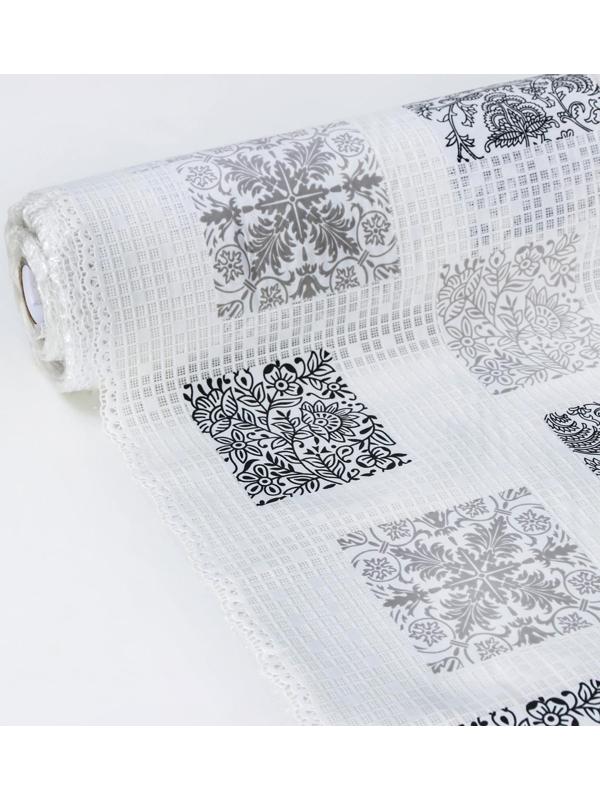 Клеёнка столовая ПВХ «Вензеля», ширина 137 см, рулон 20 метров