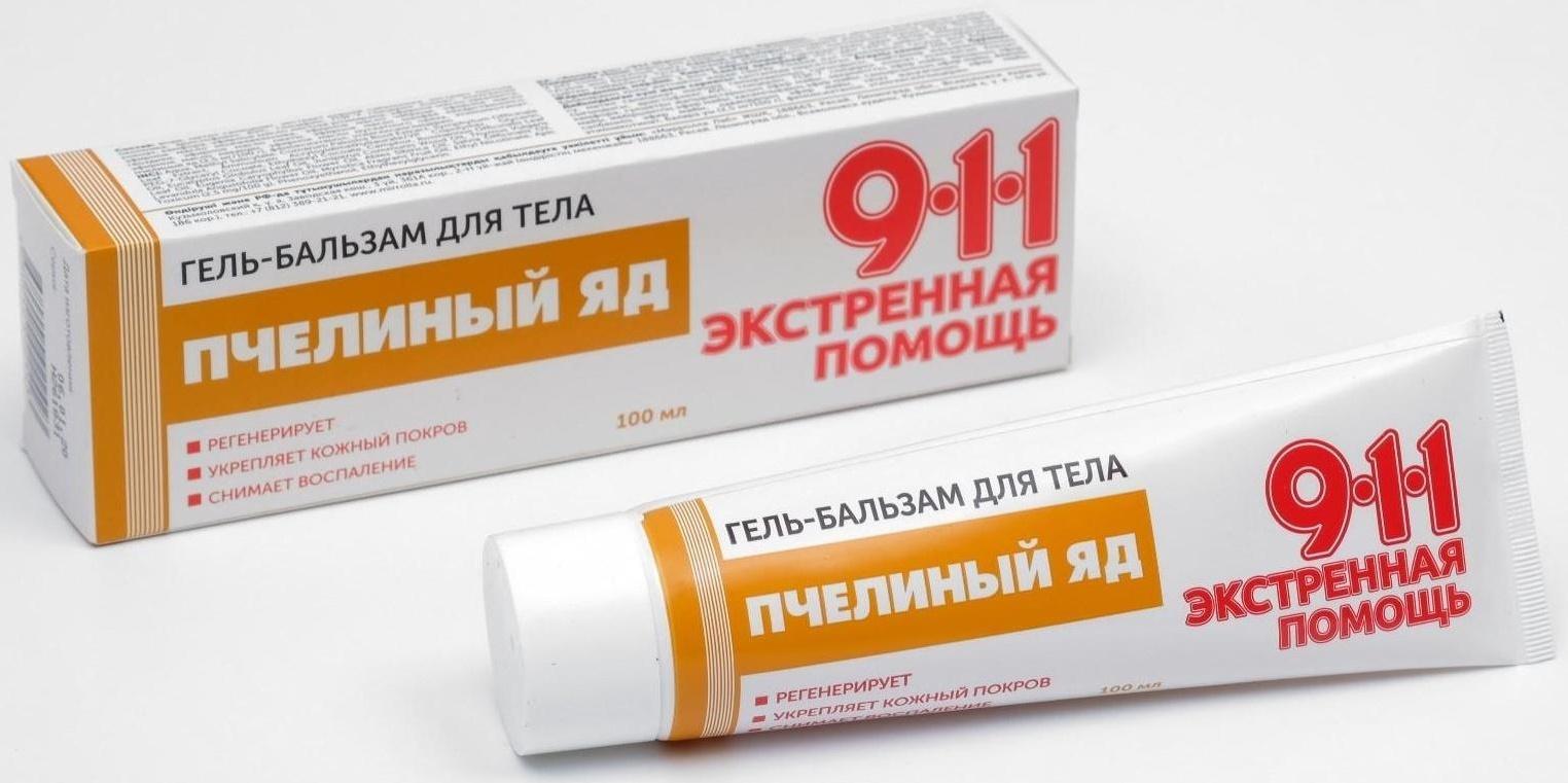 Гель-бальзам для суставов 911 «Пчелиный яд», 100 мл