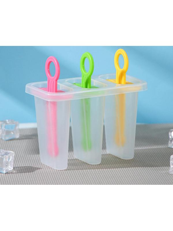 Форма для мороженого «Симпл», 11×11×6,5 см, 3 ячейки, цвет МИКС