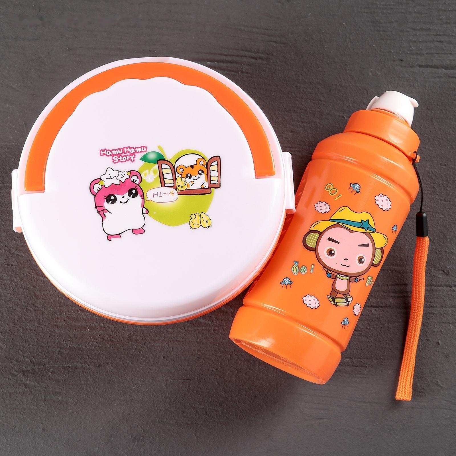 Набор 2 предмета: ланч-бокс, бутыль, цвет МИКС