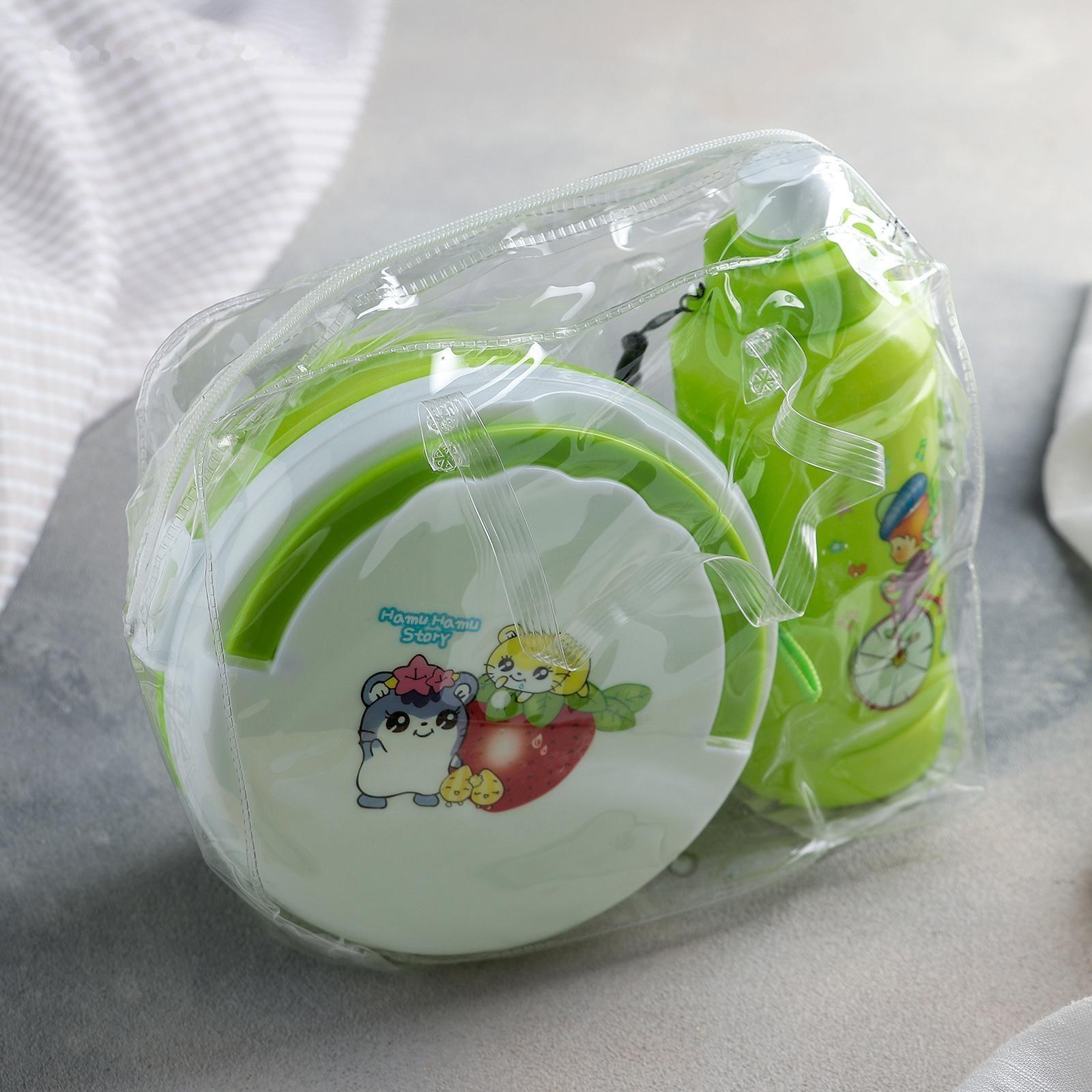 Набор 2 предмета: ланч-бокс, бутыль, цвет МИКС