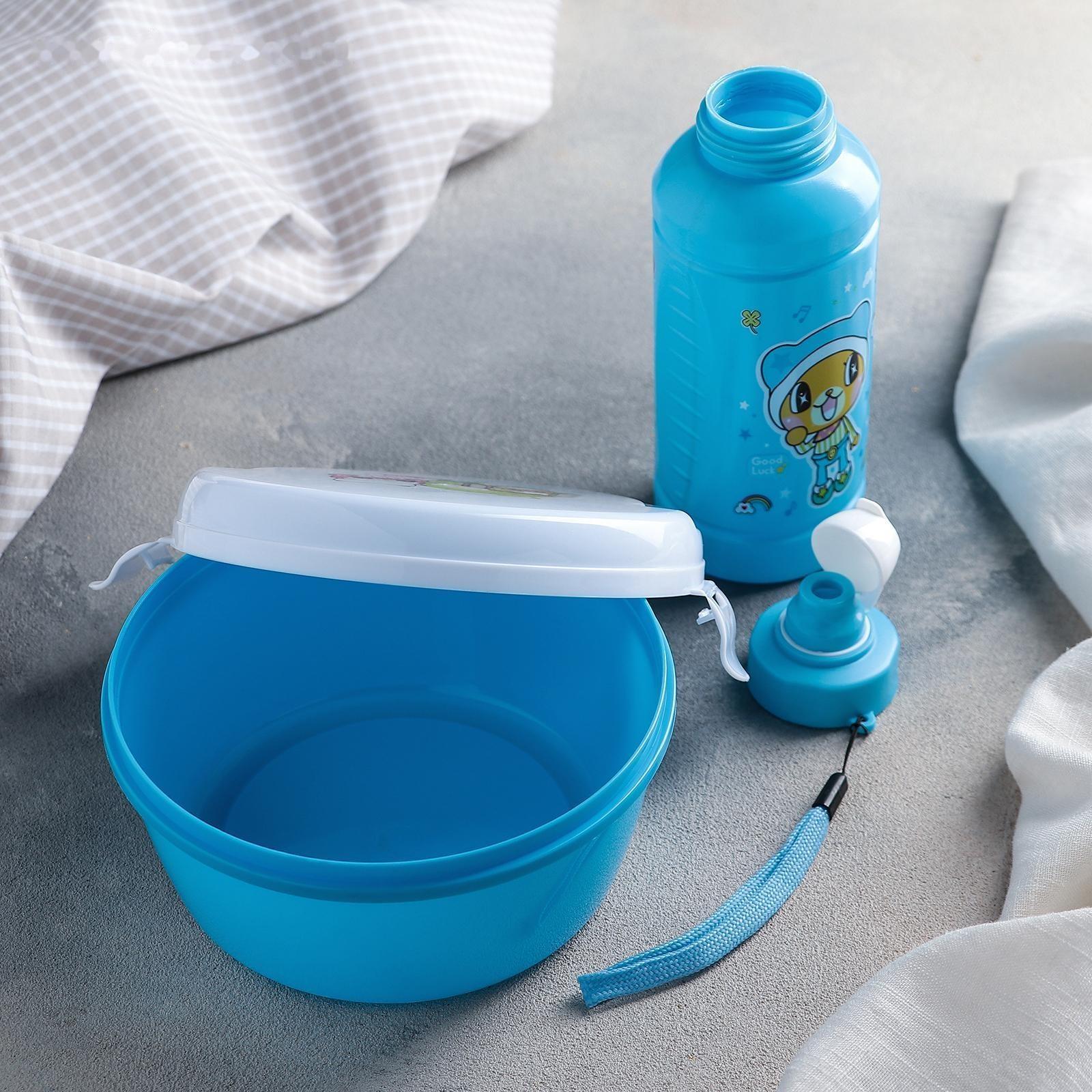 Набор 2 предмета: ланч-бокс, бутыль, цвет МИКС