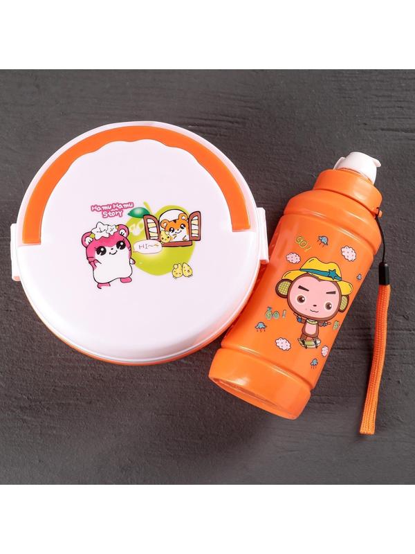 Набор 2 предмета: ланч-бокс, бутыль, цвет МИКС