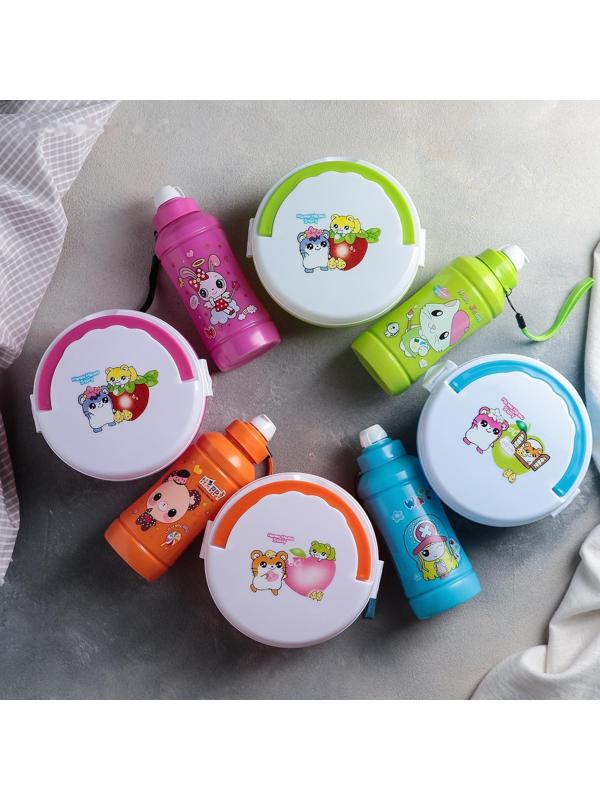 Набор 2 предмета: ланч-бокс, бутыль, цвет МИКС