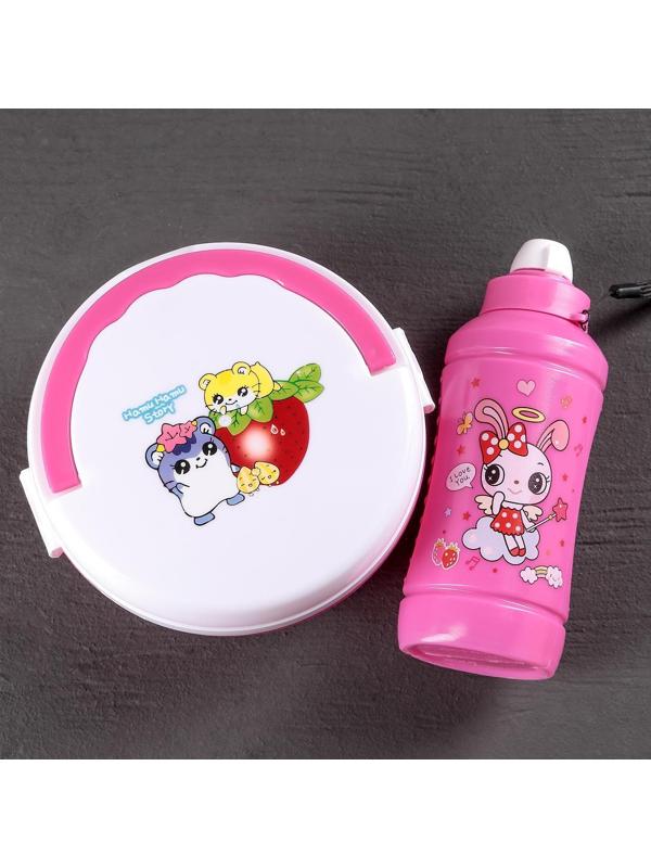 Набор 2 предмета: ланч-бокс, бутыль, цвет МИКС