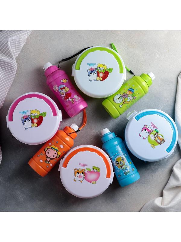 Набор 2 предмета: ланч-бокс, бутыль, цвет МИКС