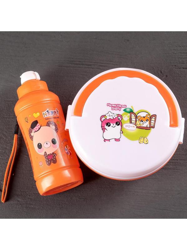 Набор 2 предмета: ланч-бокс, бутыль, цвет МИКС