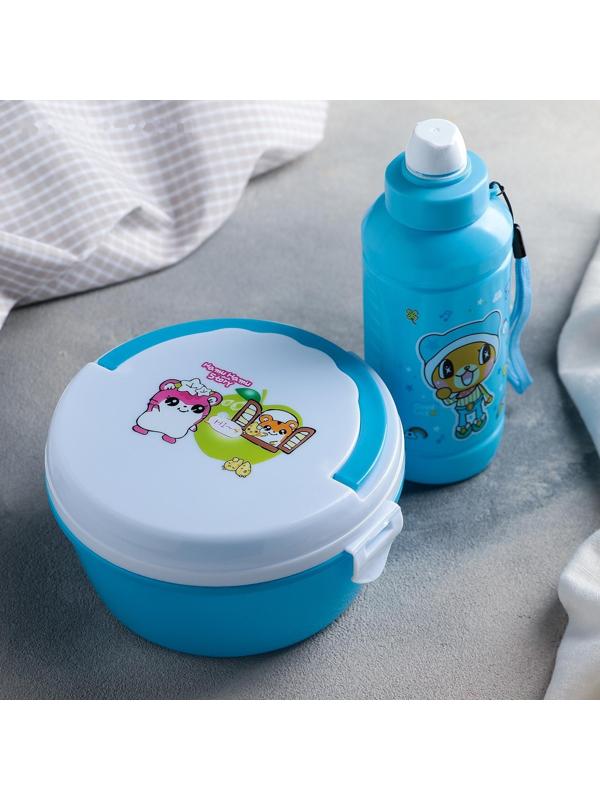 Набор 2 предмета: ланч-бокс, бутыль, цвет МИКС