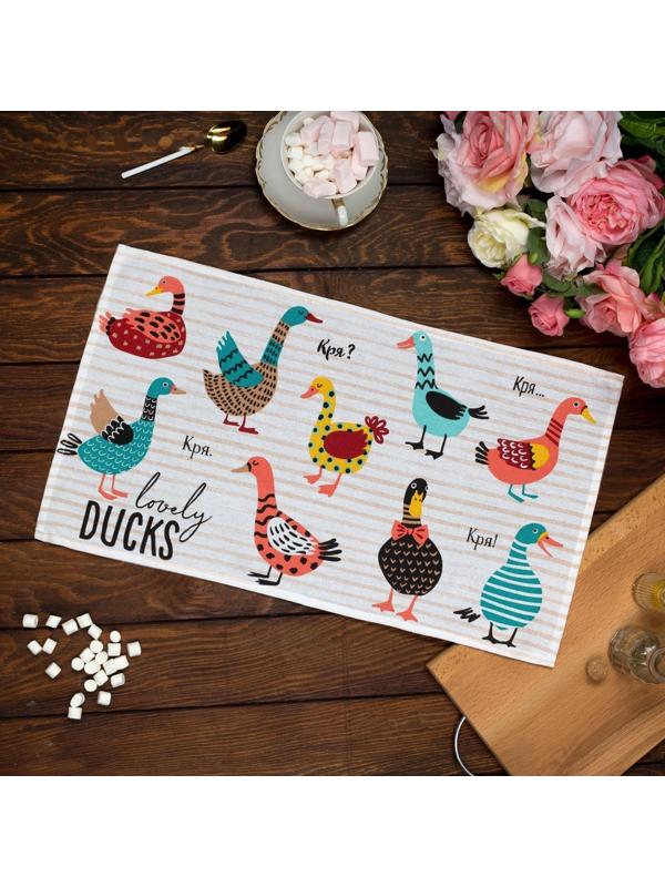 Полотенце пасхальное Доляна Lovely Ducks 35х60 см, 100% хлопок, 160г/м2