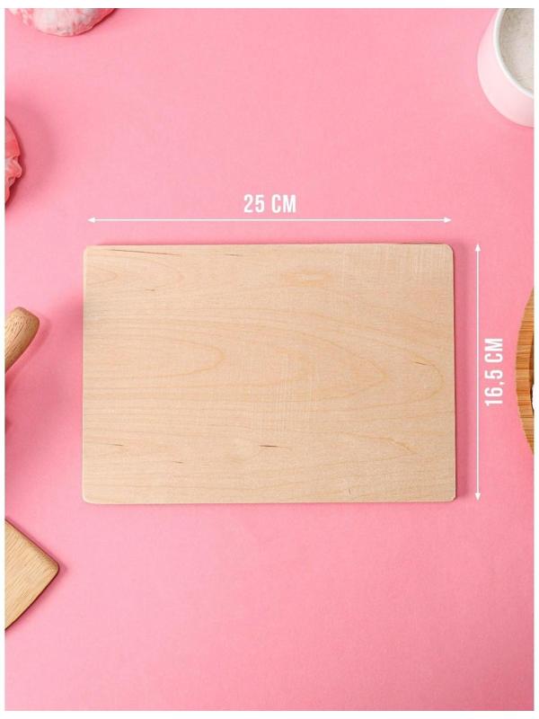 Доска разделочная деревянная Виктория «8 марта. Тюльпаны», 25×16,5 см