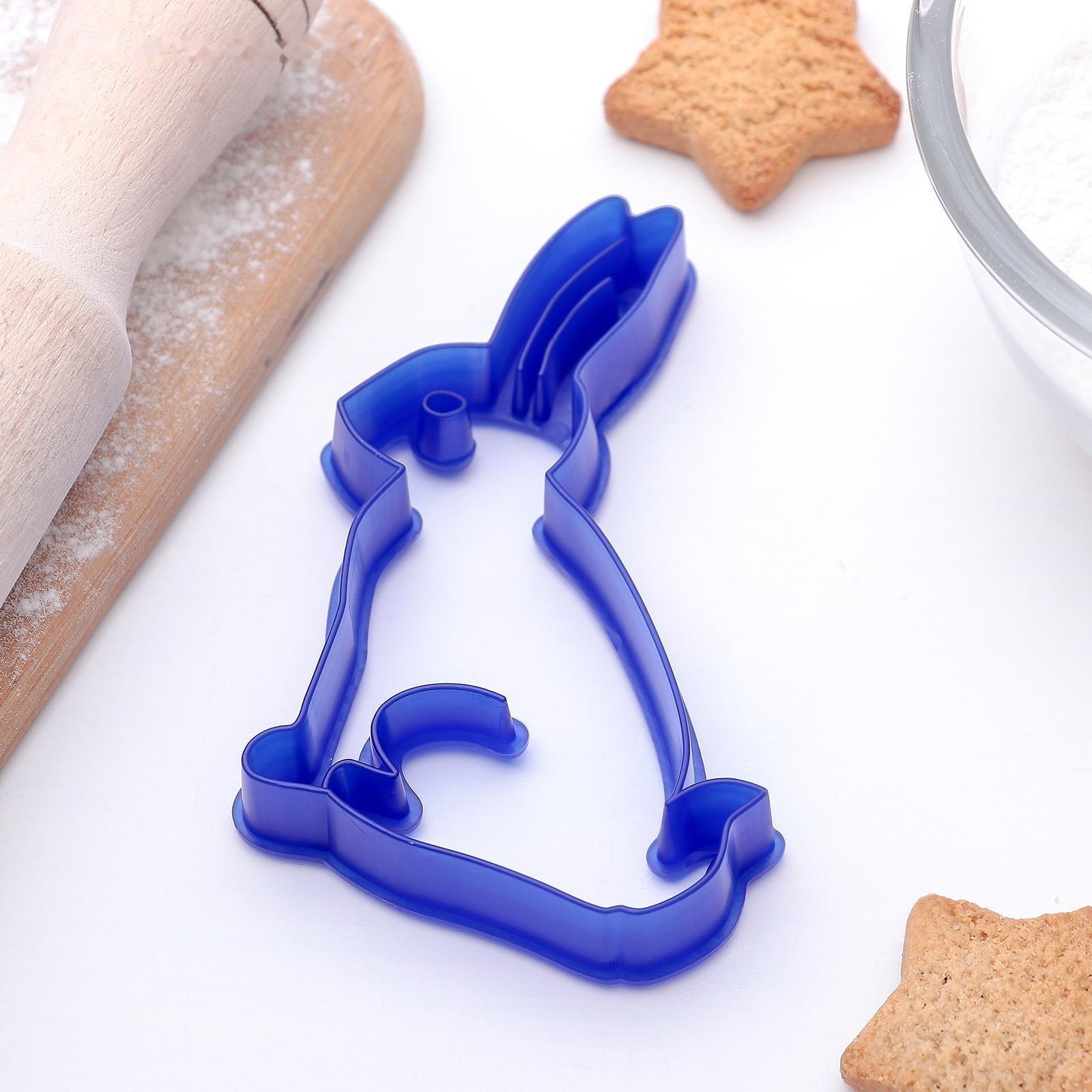 Форма для вырезки теста «Зайчик», цвет МИКС