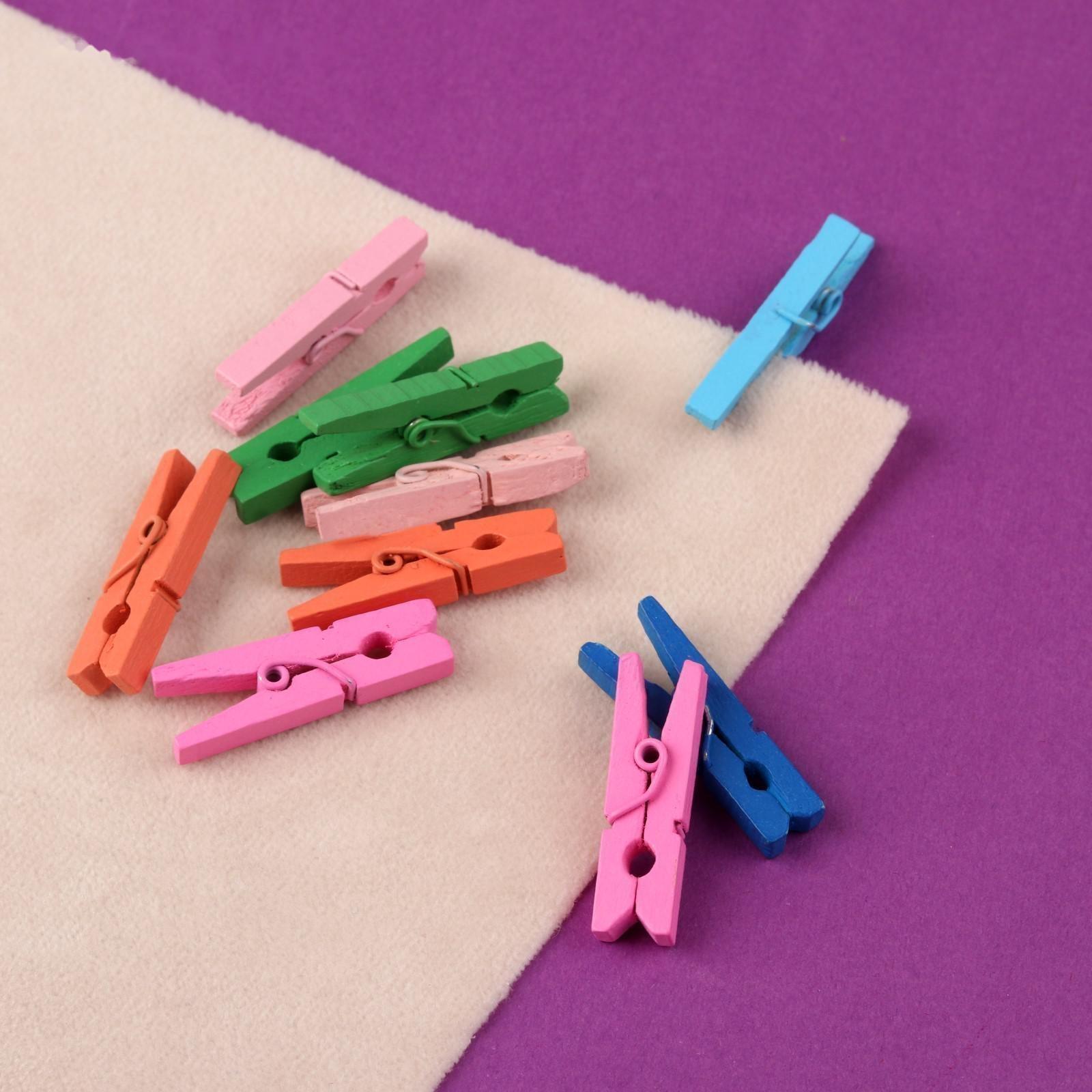 Прищепки для шитья, 3 × 0,5 × 0,3 см, 10 шт, цвет разноцветный